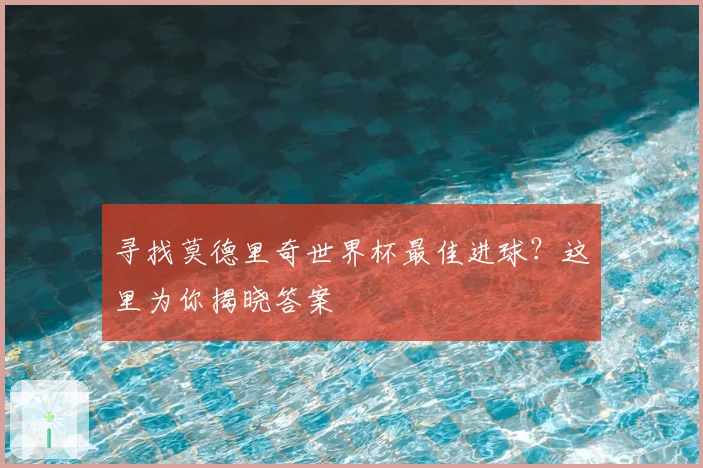 寻找莫德里奇世界杯最佳进球？这里为你揭晓答案